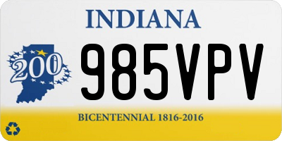 IN license plate 985VPV