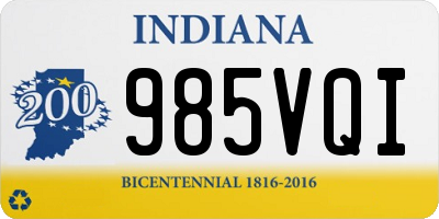 IN license plate 985VQI