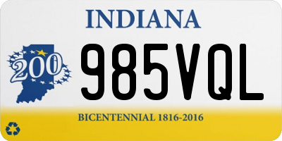 IN license plate 985VQL