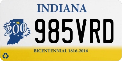 IN license plate 985VRD