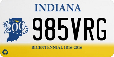 IN license plate 985VRG