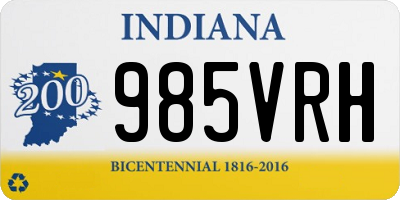 IN license plate 985VRH