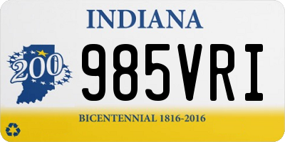 IN license plate 985VRI