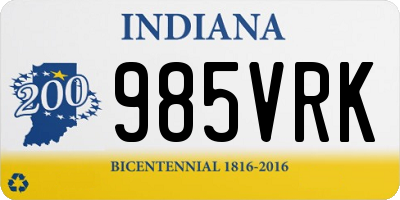 IN license plate 985VRK