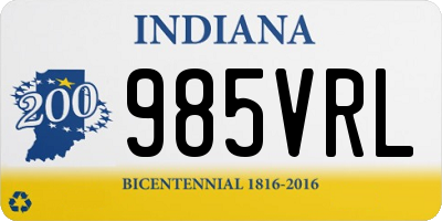 IN license plate 985VRL