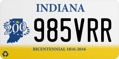 IN license plate 985VRR