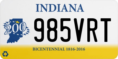 IN license plate 985VRT