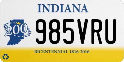 IN license plate 985VRU