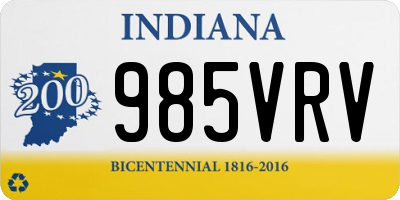 IN license plate 985VRV