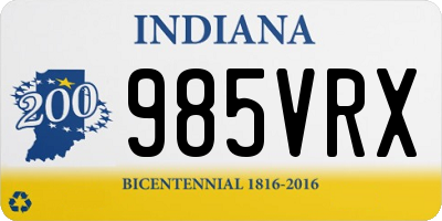 IN license plate 985VRX