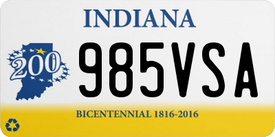 IN license plate 985VSA