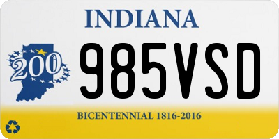 IN license plate 985VSD