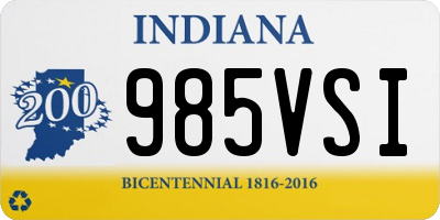 IN license plate 985VSI