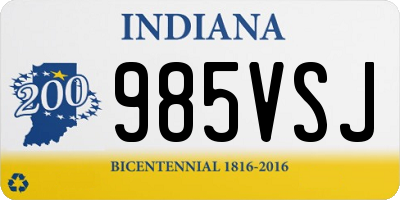 IN license plate 985VSJ