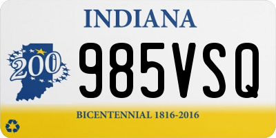 IN license plate 985VSQ