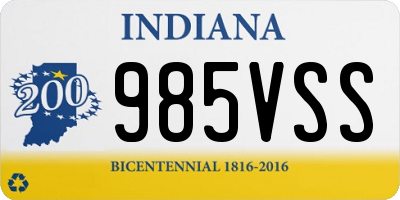 IN license plate 985VSS