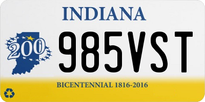 IN license plate 985VST