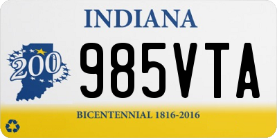 IN license plate 985VTA