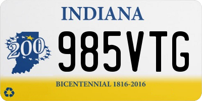 IN license plate 985VTG