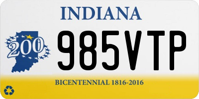 IN license plate 985VTP