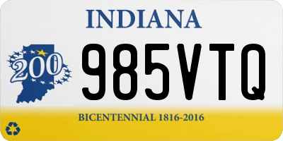 IN license plate 985VTQ