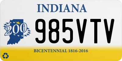 IN license plate 985VTV