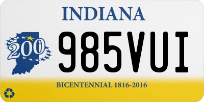 IN license plate 985VUI