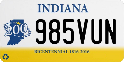 IN license plate 985VUN