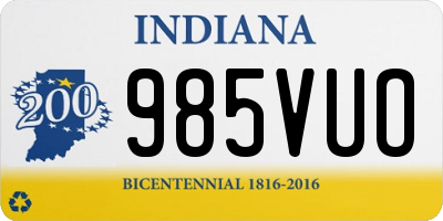 IN license plate 985VUO