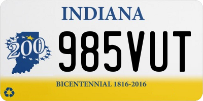 IN license plate 985VUT