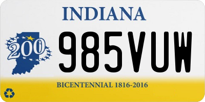 IN license plate 985VUW