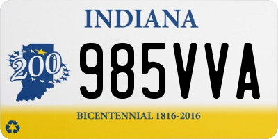 IN license plate 985VVA