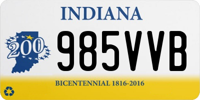 IN license plate 985VVB