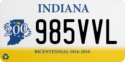 IN license plate 985VVL