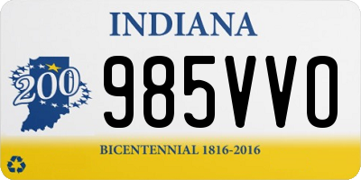 IN license plate 985VVO