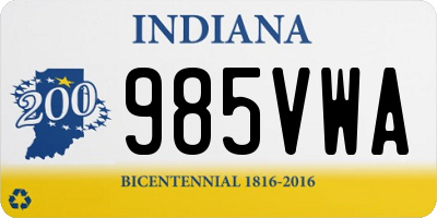 IN license plate 985VWA