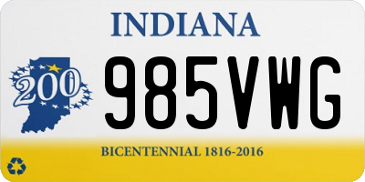 IN license plate 985VWG