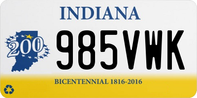 IN license plate 985VWK