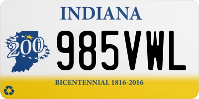 IN license plate 985VWL