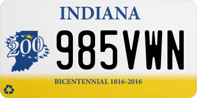 IN license plate 985VWN