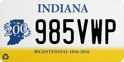 IN license plate 985VWP