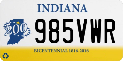 IN license plate 985VWR