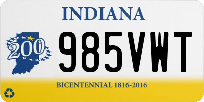 IN license plate 985VWT