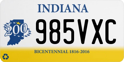 IN license plate 985VXC