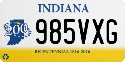 IN license plate 985VXG