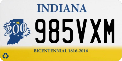 IN license plate 985VXM