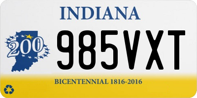 IN license plate 985VXT