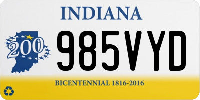 IN license plate 985VYD