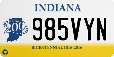 IN license plate 985VYN