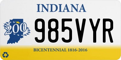 IN license plate 985VYR